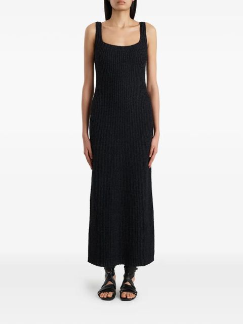 KHAITE midi sleeveless dress - Black