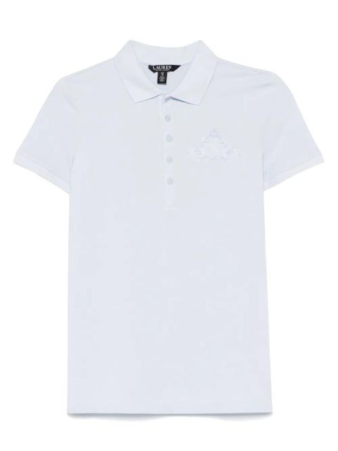 Lauren Ralph Lauren logo-embroidered polo top - Blue - zdjęcie produktu nr 1