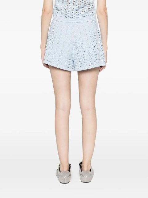 SANDRO crochet zip shorts - Blue