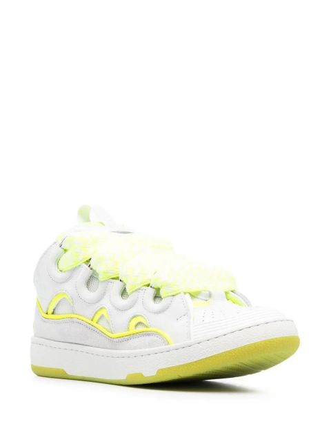 Lanvin Curb panelled lace-up sneakers - White - zdjęcie produktu nr 2