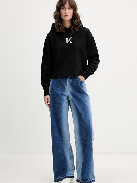 Karl Lagerfeld Jeans bluza z kapturem damska bawełniana - zdjęcie produktu nr 1