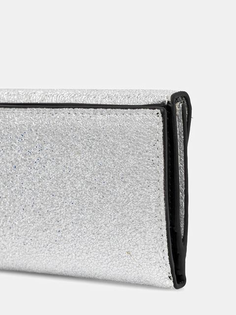 Karl Lagerfeld Jeans portfel + brelok damski kolor srebrny A4W32063