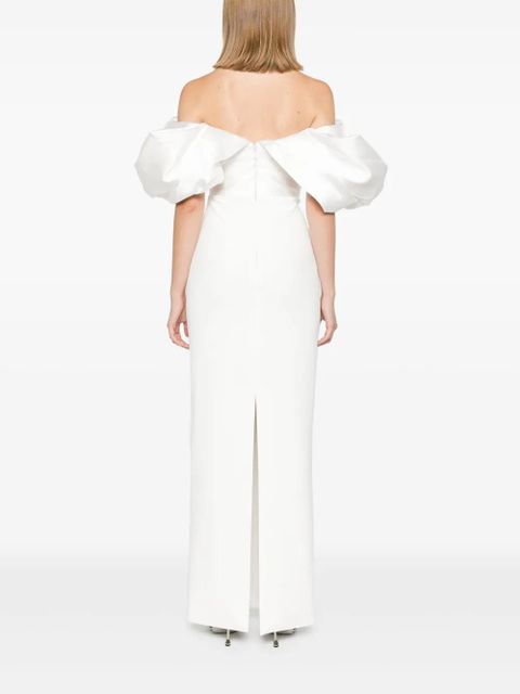 Solace London Sian off-shoulder gown - Neutrals