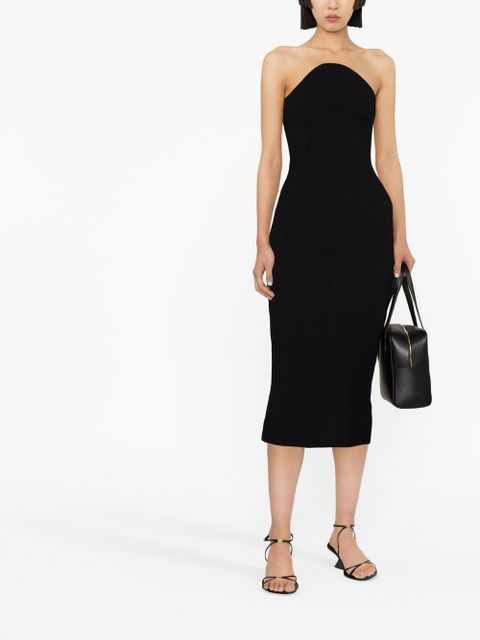 KHAITE Rumer ribbed midi dress - Black - zdjęcie produktu nr 2