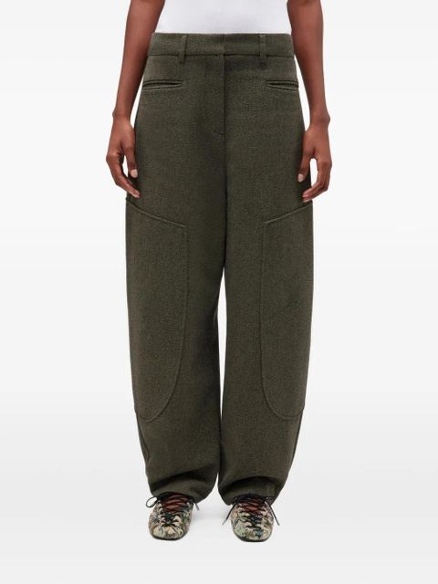 GANNI curved trousers - Green - zdjęcie produktu nr 2
