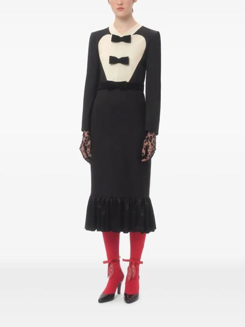 Valentino Garavani bow-detail midi dress - Black