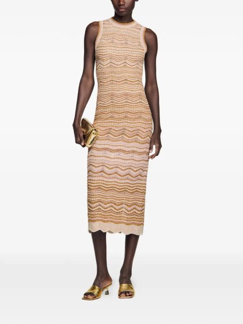 SANDRO sleeveless midi dress - Neutrals - zdjęcie produktu nr 2