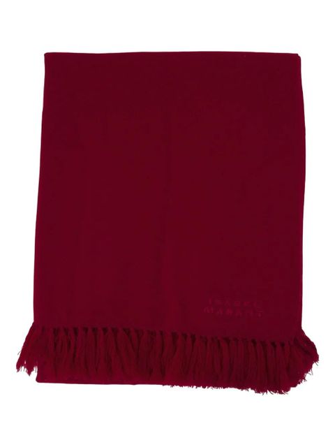 ISABEL MARANT fringed-trim scarf - Red - zdjęcie produktu nr 1