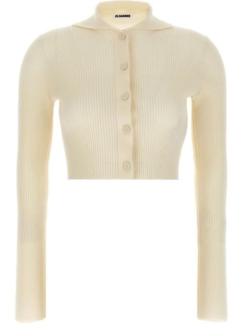 Jil Sander ribbed-knit cardigan - Neutrals - zdjęcie produktu nr 1