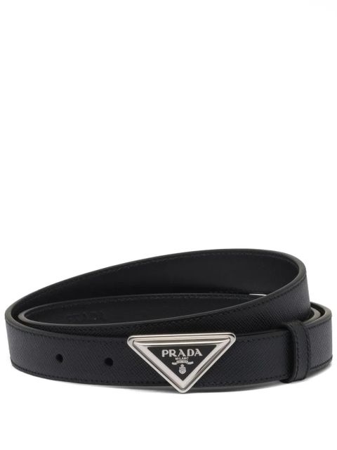 Prada logo-buckle Saffiano leather belt - Black - zdjęcie produktu nr 1