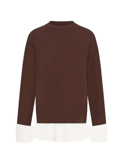 Simon Miller Pip Poplin combo sweater - Brown - zdjęcie produktu nr 1