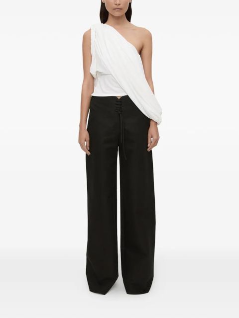 Christopher Esber Aiba draped one-shoulder top - Black - zdjęcie produktu nr 2