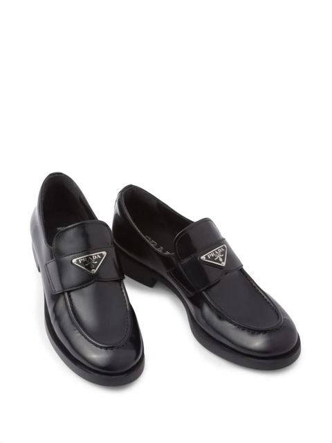 Prada Chocolate leather loafers - Black