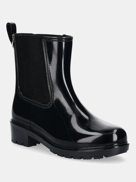 Tommy Hilfiger kalosze FLAG HARDWARE RAINBOOT damskie kolor czarny FW0FW08966 - zdjęcie produktu nr 1