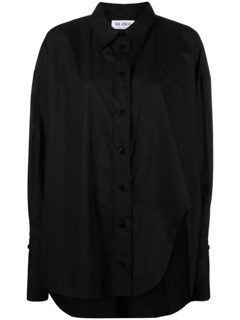 The Attico Diana asymmetric button-up shirt - Black - zdjęcie produktu nr 1
