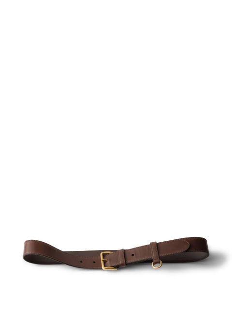 Prada leather belt - Brown - zdjęcie produktu nr 1