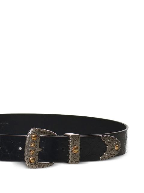 PINKO embossed buckle belt - Black - zdjęcie produktu nr 1