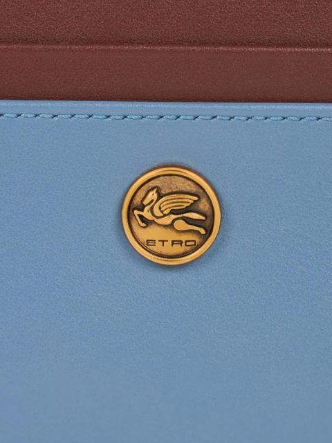 ETRO two-tone leather cardholder - Blue