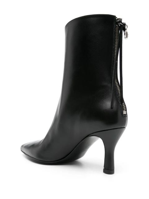 Maje 75mm leather ankle boots - Black