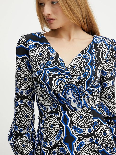 Morgan sukienka RIJAL.F kolor niebieski mini rozkloszowana RIJAL.F