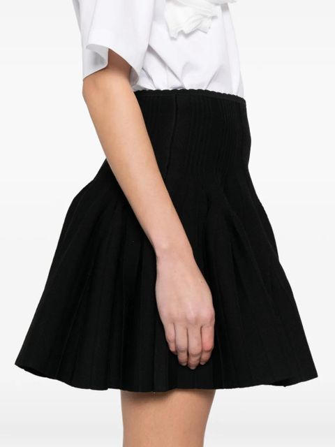 SANDRO ribbed knitted skirt - Black