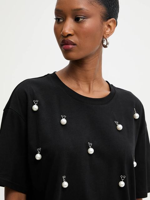 Answear.LAB bluzka damska kolor czarny z aplikacją