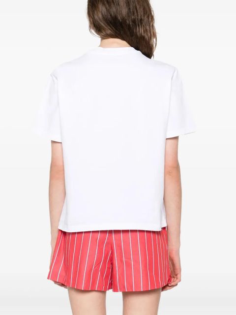 Casablanca Tennis Club Icon triangle-print T-shirt - White