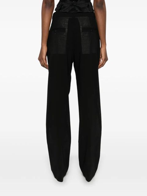 Blumarine patch wool trousers - Black