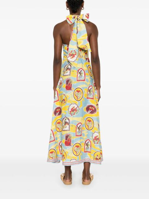 ALEMAIS Emilio midi dress - Blue