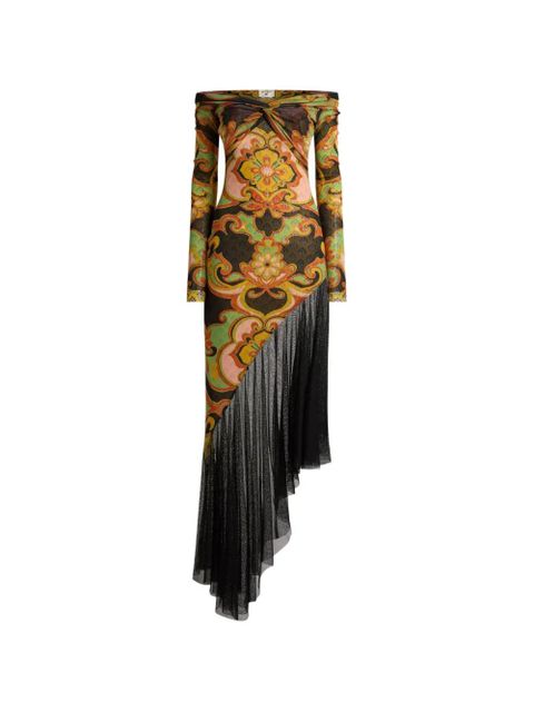 ETRO floral-print asymmetric dress - Black - zdjęcie produktu nr 1