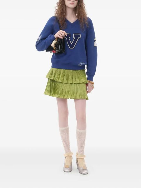 Valentino Garavani embroidered cotton sweatshirt - Blue