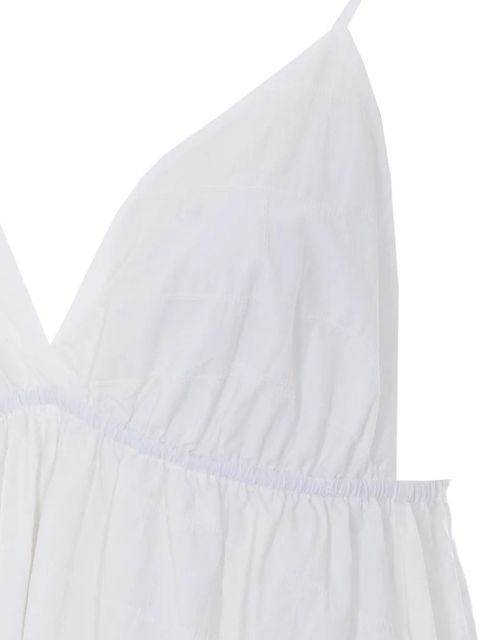 Eleh spaghetti-strap A-line midi dress - White