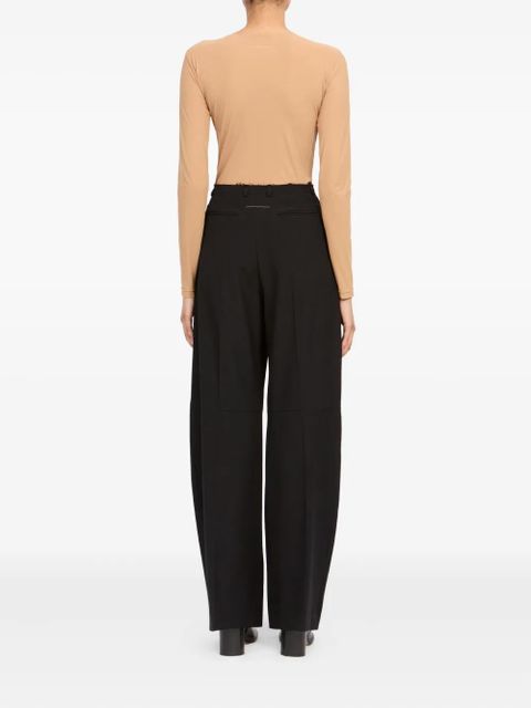 MM6 Maison Margiela frayed tailored trousers - Black - zdjęcie produktu nr 2