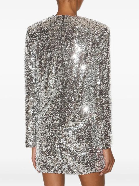 ISABEL MARANT Heliane sequinned dress - Silver