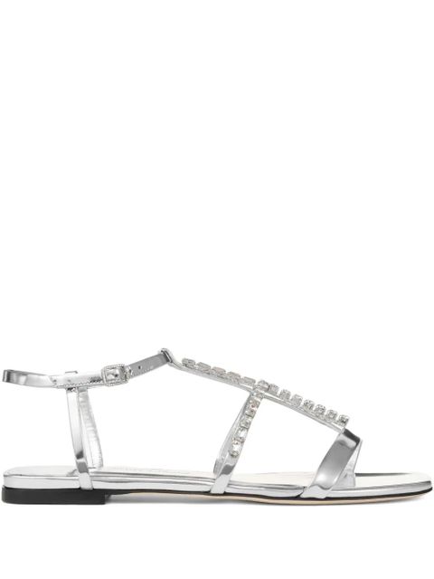 Jimmy Choo Gwyn flat sandals - Silver - zdjęcie produktu nr 1