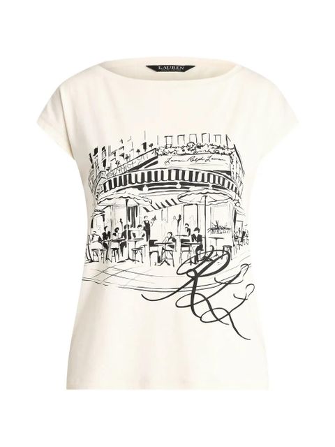 Lauren Ralph Lauren Lauren Petite graphic T-shirt - Neutrals - zdjęcie produktu nr 1