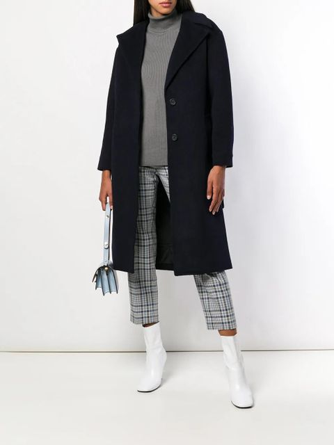 Self-Portrait belted coat - Blue