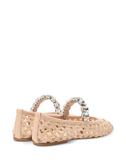 Casadei Versilia crystal-embellished ballet flats - Pink