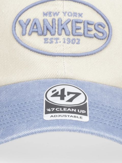 47 brand czapka z daszkiem bawełniana MLB New York Yankees kolor beżowy B-BRKTL17DHS-K0 - zdjęcie produktu nr 2
