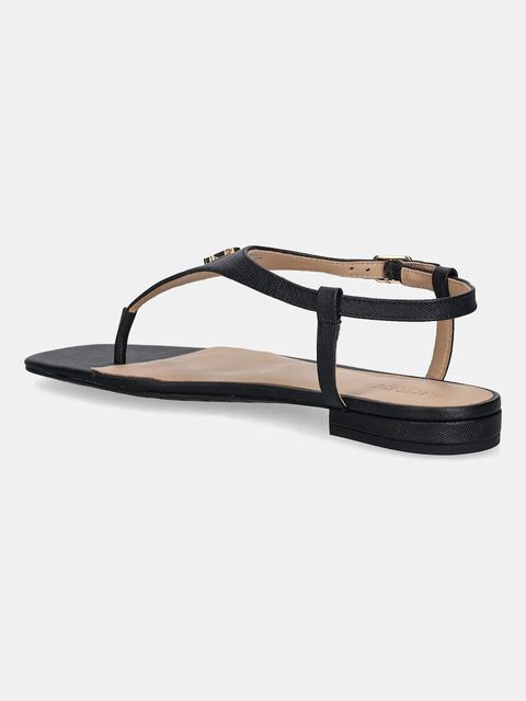 Lauren Ralph Lauren sandały skórzane Everley 2 damskie kolor czarny 802982881002