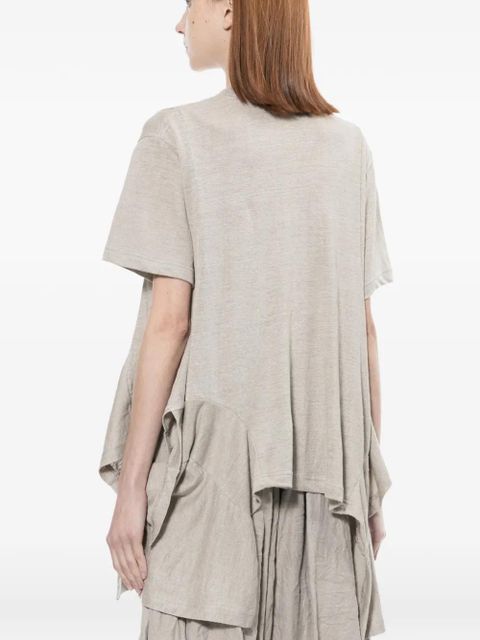 Comme Des Garçons ruffled round neck T-shirt - Neutrals