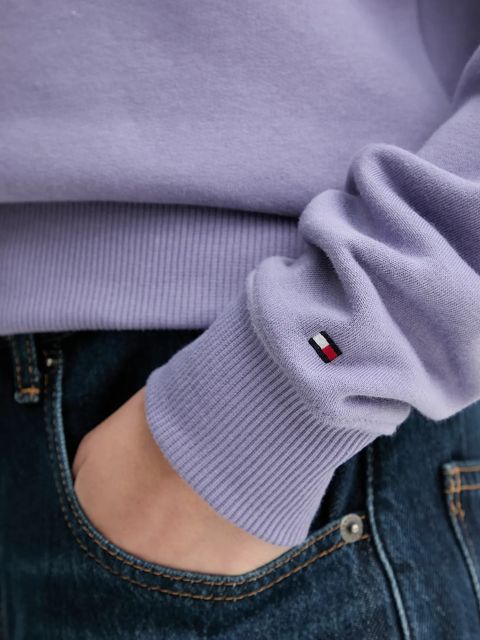 Tommy Hilfiger bluza damska kolor fioletowy z nadrukiem WW0WW39791