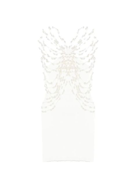 Cult Gaia Oliviana beaded ribbed mini dress - White - zdjęcie produktu nr 1