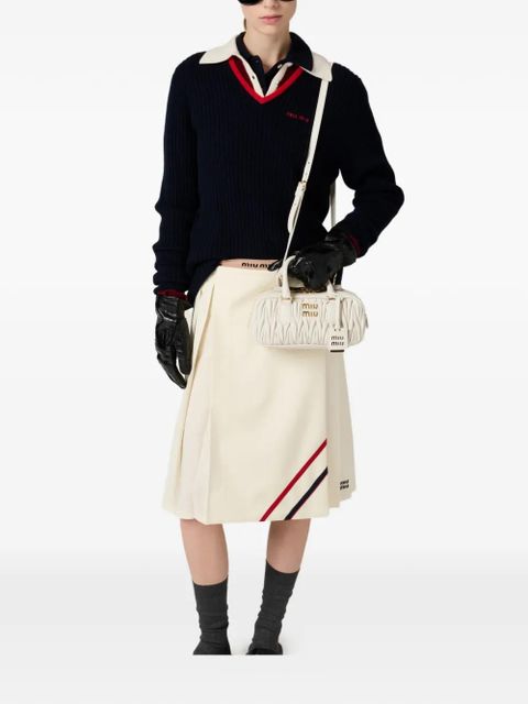 Miu Miu Arcadie matelassé nappa leather bag - White