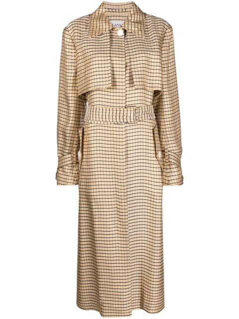 Lanvin checkered trench coat - Orange - zdjęcie produktu nr 1
