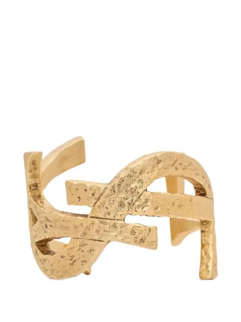 Saint Laurent Cassandre open cuff bracelet - Gold