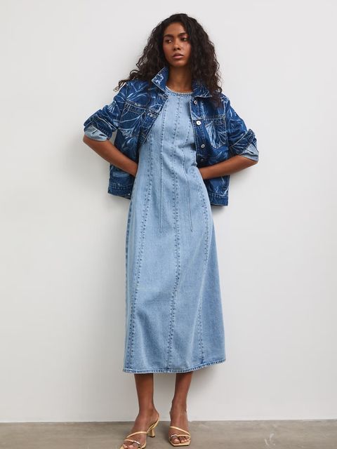 Medicine sukienka rozkloszowana jeansowa - zdjęcie produktu nr 1