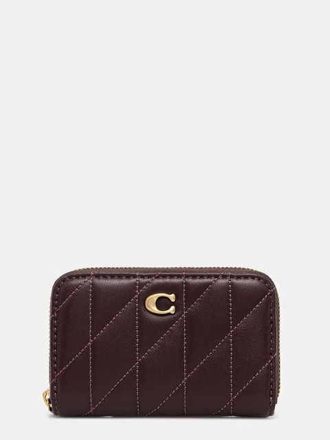 Coach portfel skórzany damski kolor fioletowy CM505 - zdjęcie produktu nr 1