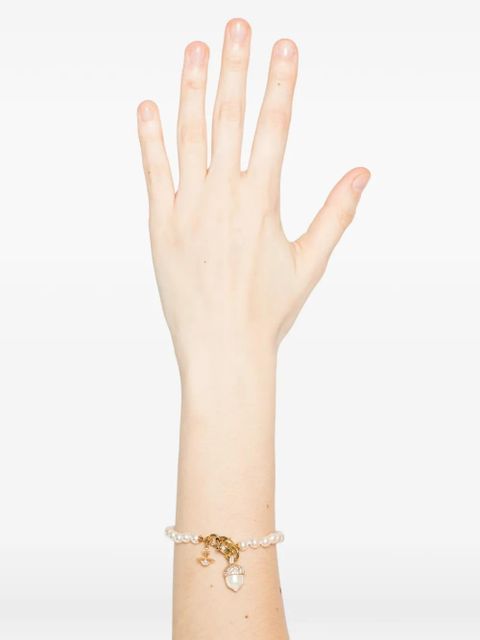 Vivienne Westwood pearl charm bracelet - Neutrals