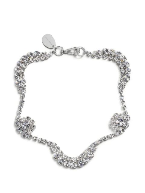 Simone Rocha scalloped Sepal crystal necklace - Silver - zdjęcie produktu nr 1